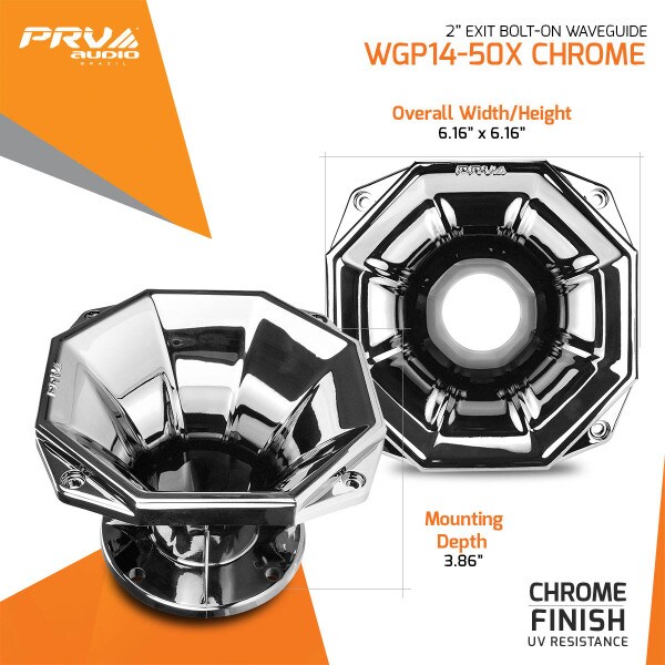 Main product image for PRV Audio WGP14-50X Chrome 2" 45 x 45 Waveguide294-3462